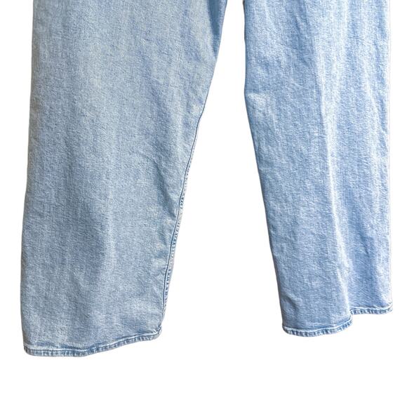 Mother NEW High Waisted Spinner Skimp Wide Straight Leg Jean Light Blue Wash 33 - Picture 8 of 16
